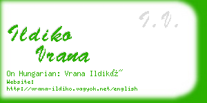 ildiko vrana business card